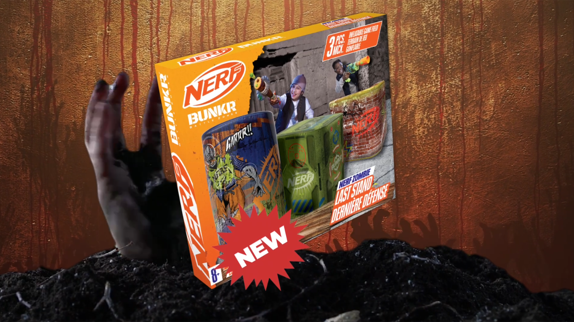 Amazon.com: NERF BUNKR Zombie Last Stand Inflatable Battle Zone